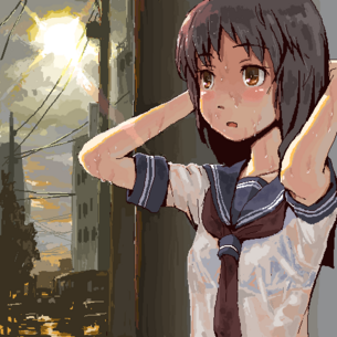 女の子が濡れて透けている画像ください（二次元）