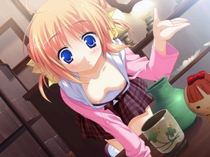 前屈みしたときとかに見える胸チラ、乳首チラがたまらなく興奮する二次エロ画像