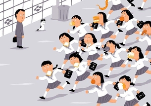 女の子がパンを加えて遅刻遅刻～!とか言ってる画像が集まるスレ