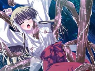 巫女の虹エロ画像