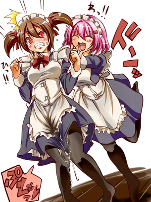 おもらしの可愛い二次元画像。