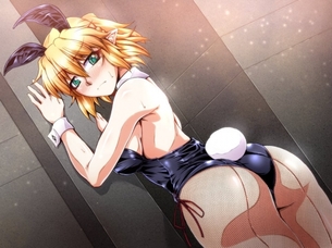 バニーガールの可愛い二次元画像。