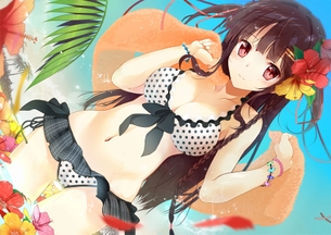 【二次・ZIP】エッチで可愛い水玉柄の下着や水着の美少女画像