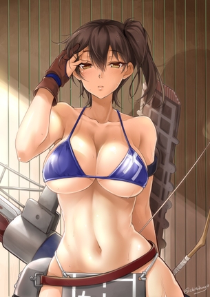 揺れるおっぱいたまらん、水着美少女のエロ画像