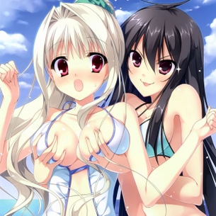 思わずセクハラしたくなる、えっちい水着装備の美少女画像
