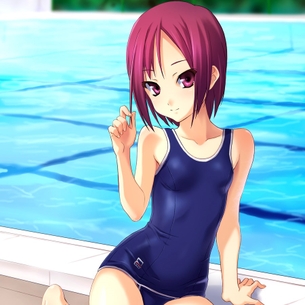 すりすりしたら気持ちよさそうなスク水美少女のエロ画像
