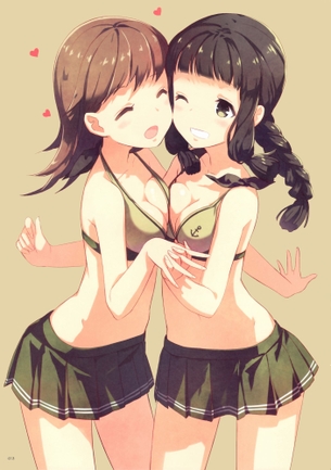 【二次・ZIP】健康的な肢体が堪らない虹の女の子の水着画像
