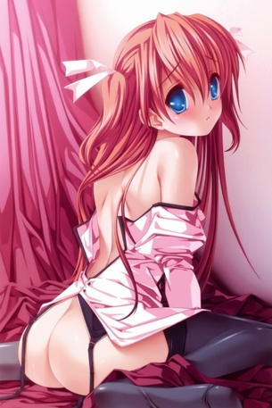 【2次】服や下着が半脱ぎになっちゃってる女の子の2次エロ画像 その6【半脱ぎ】