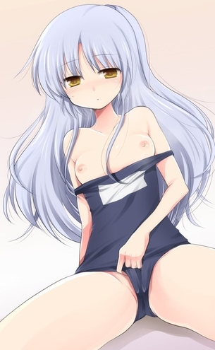 【二次エロ】スク水をはだけた女の子の恥ずかしい姿がとってもエッチに感じちゃう画像♪