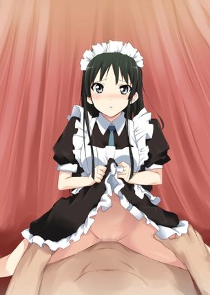 【二次・ZIP】スカートたくし上げて誘ってるエッチな女の子の画像