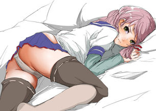 【二次】【艦これ】ピンク髪が萌えまくりな後背位（あかし）のプチエロ制服画像がみたい！