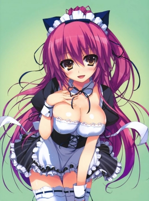 メイドの二次エロ画像を愛でる。