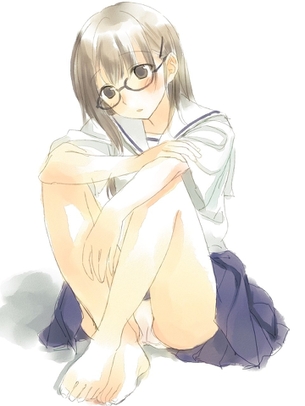 メガネっ娘の二次フェチ画像。