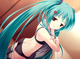 ミニスカ・ニーソの初音ミクさんのエロ画像を集めました。 vol.1
