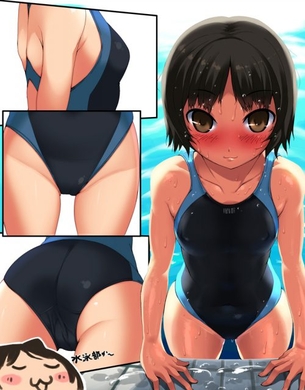 競泳水着のエロ画像を見て幸せになろう！