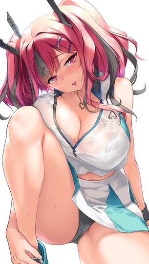 【２次】おっぱいの谷間が素敵な女の子のエロ画像その７６