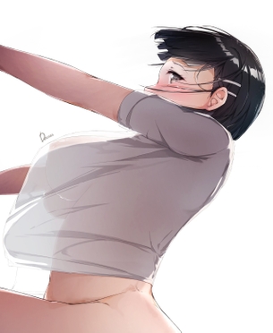 【２次】衣服が透け透けになってる女の子のエロ画像その３６