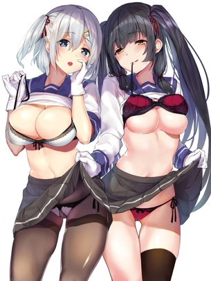 【２次】スカートをたくし上げてる女の子のエロ画像その２９