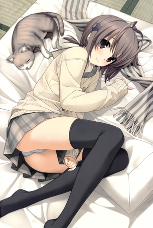【２次】ニーソックスを着けた女の子のエロ画像その３４