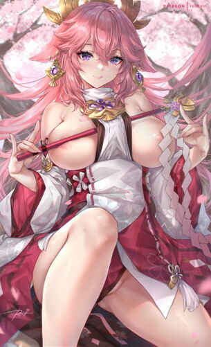 【原神】八重神子 のエロ＆萌え画像☆ ④【Genshin Impact】