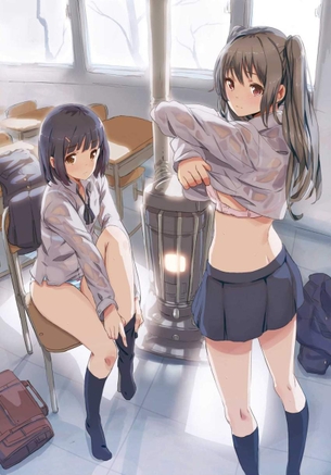 【上でモチ焼けるタイプ】石油ストーブと女子の二次画像