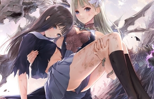 『ブルーリフレクション燦』えっちな格好の女の子たちや服が破れてるエロイラストなど！