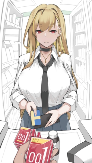 【偉いしエロい】コンドーム買ってる女子の二次エロ画像