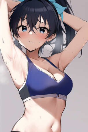 【画像】お絵かきAIが描いたエロ過ぎるアイドルマスターの我那覇響ちゃんｗｗｗｗｗｗ