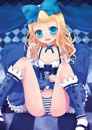 女の子のシマシマパンツがえっちすぎて他が目に入らない二次元エロ画像