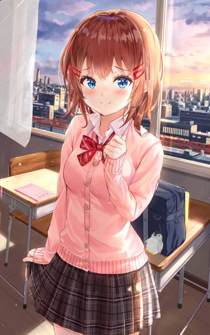 思わずドキッとしてムラムラしてしまう制服美少女の二次元エロ画像