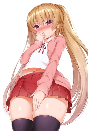「これ、短くない…？」って反応のミニスカートを履いた女の子のエロ画像