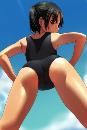 濃厚ピッチピチなスク水を履いて・・・それもう触ってくれって言ってるようなものだよ？