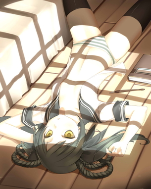 可愛いパンツが思いっきり見えちゃってるえちえち少女の二次元エロ画像