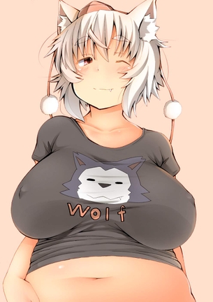 【乳輪は透けない】ノーブラ黒Ｔシャツの二次エロ画像【乳首は浮く】