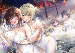 【エロ】温泉に入ってる女の子達の二次エロ画像２６【お風呂・温泉】