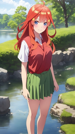 『stable-diffusion』「五等分の花嫁」中野五月ちゃんのAIエロ画像を大量作成