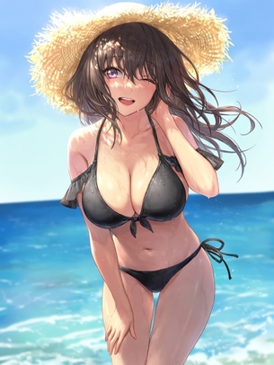 【二次元】ウインクしている女の子のエロ画像 Part.5 50枚