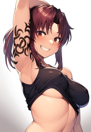 [BLACKLAGOON][エロ画像]レヴィのエッチな脇(ワキ)を舐めまわしたよ～♪