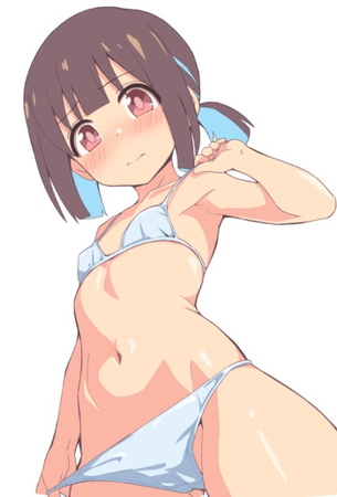 [お兄ちゃんはおしまい!][エロ画像]穂月もみじの貧乳にチ〇コがイキったよ♪
