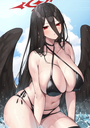 【二次】おっぱいの重さで肩紐が千切れそうな爆乳ビキニのエロ画像 Part4