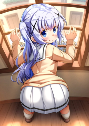 【二次】前かがみポーズで胸とお尻を強調してる女の子のエロ画像 Part６１