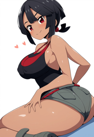 [ポケモン][エロ画像]ヒガナのナチュラルな姿に勃起したよ～♪