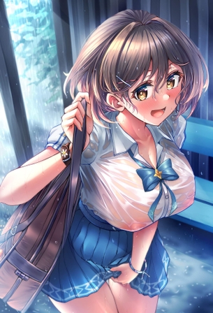 「少し…温めてくださいますか？」びしょ濡れｽｹｽｹになった彼女といっしょのシチュ☂