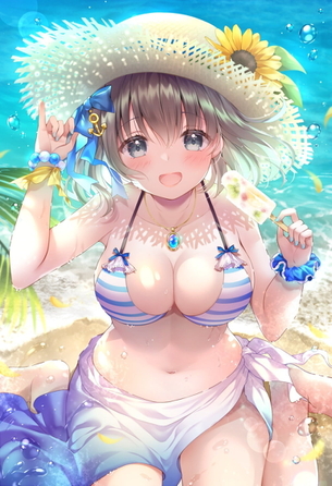 【非・微エロ】色鮮やかな水着を身に着けた女の子の二次画像まとめ その１４