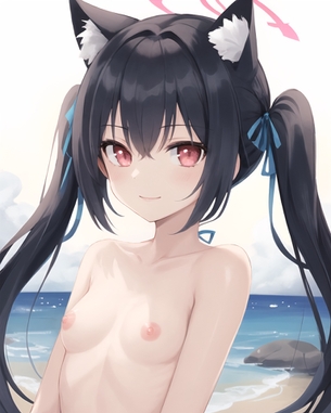 【ブルアカ】ツンデレ猫耳女子、黒見セリカのエロ画像！