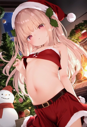 【非・微エロ】今年一押しのサンタコス美少女画像まとめ その１０