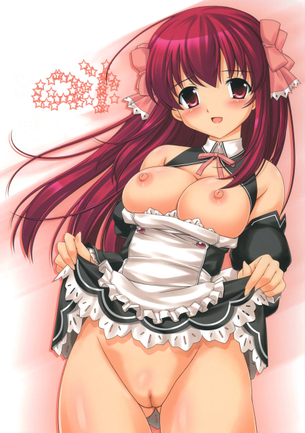エロ画像】スカートとか洋服をたくしあげてエッチな部分を見せてくれてる女の子のエロ画像　スカートたくしあげたら大事な部分まで!?