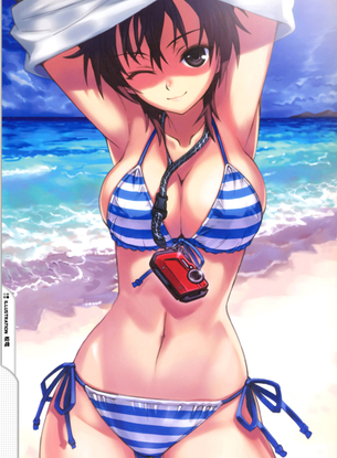 【ビキニ／水着】豊満おっぱいがこぼれ落ちそうなビキニ娘エロ萌え画像集【二次エロ画像】
