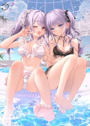 【非・微エロ】色鮮やかな水着を身に着けた女の子の二次画像まとめ その９
