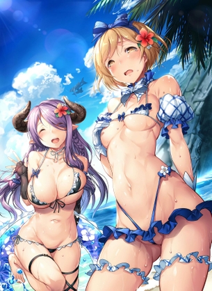 【二次元】マイクロビキニを着ている露出美少女のエロ画像 Part.15 50枚